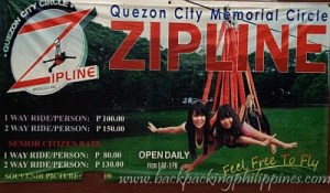 zipline quezon city memorial circle